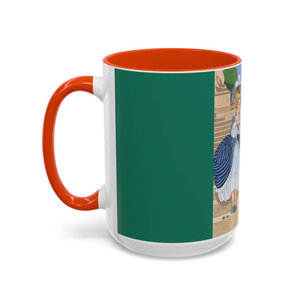 The Peacock's Admiration Colorful Mug (11oz, 15oz) – Rococo Elegance, Peacock Beauty & Garden Charm