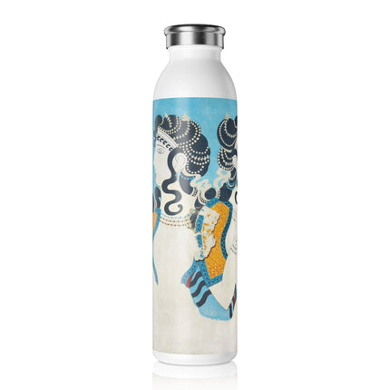 Reproduction of Ladies in Blue by Emile Gilliéron Slim Water Bottle