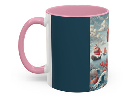 Ladies by the Quiet Sea Colorful Mugs (11oz, 15oz)