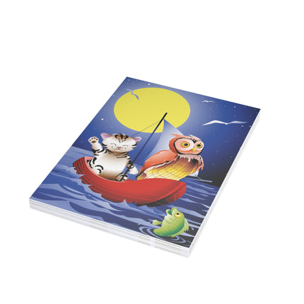 Embarking on a Moonlit Journey Greeting Cards (1, 10, 30, and 50pcs)