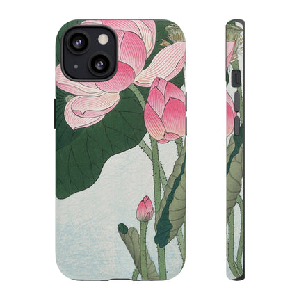 Blooming Lotus Flowers by Ohara Koson Phone Cases