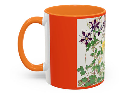 Aquilegia Flowers by Tanigami Kônan Colorful Mugs (11oz, 15oz)