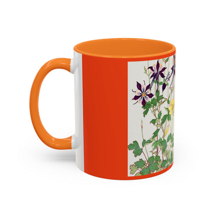 Aquilegia Flowers by Tanigami Kônan Colorful Mugs (11oz, 15oz)