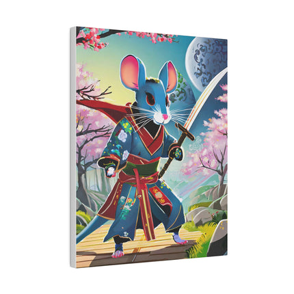 Cyber Samurai Rat Matte Canvas, Stretched, 0.75"