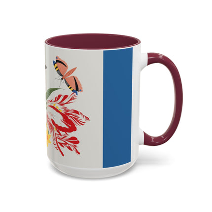 Woodpecker & Tulip Colorful Mugs – Vibrant Spring & Bold Beauty