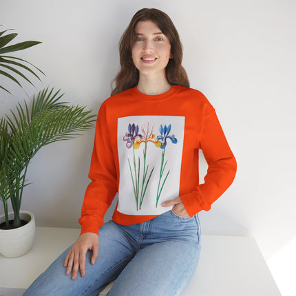 Blue Iris by Anselmus Boëtius de Boodt Heavy Blend™ Crewneck Sweatshirt