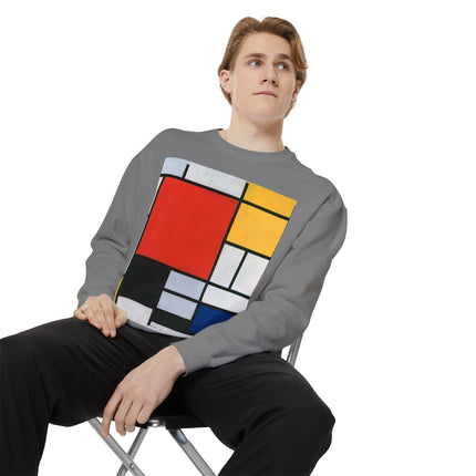 Composition with Red, Yellow, Blue, and Black by Piet Mondrian Garment-Dyed Sweatshirt