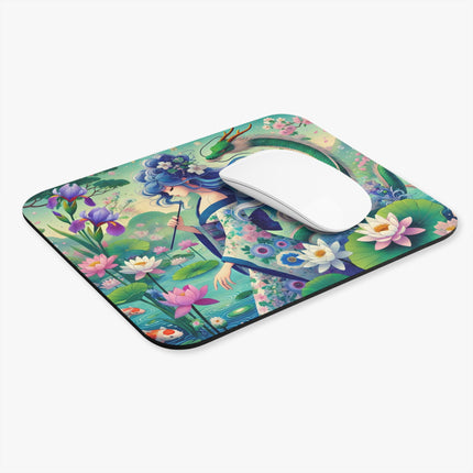 Fairy of the Koi Pond Mouse Pad – Mystical Harmony & Pond Enchantment