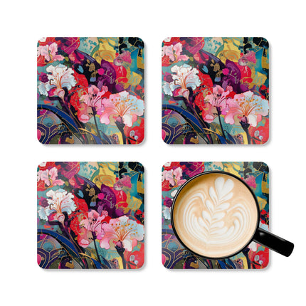 Ethereal Irises Corkwood Coaster Set