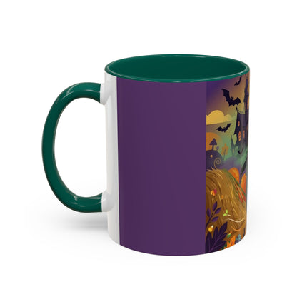 🌙🎃 The Scarecrow Of Haunted Hollow Colorful Mug – Whimsical Halloween Mystery