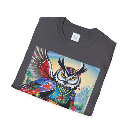 Cyberpunk Samurai Owl Softstyle T-Shirt