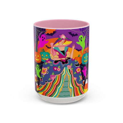 🌈👻 The Rainbow Ghost Masquerade Colorful Mug – Colorful Halloween Charm