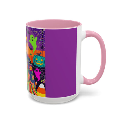 🌈👻 The Rainbow Ghost Masquerade Colorful Mug – Colorful Halloween Charm