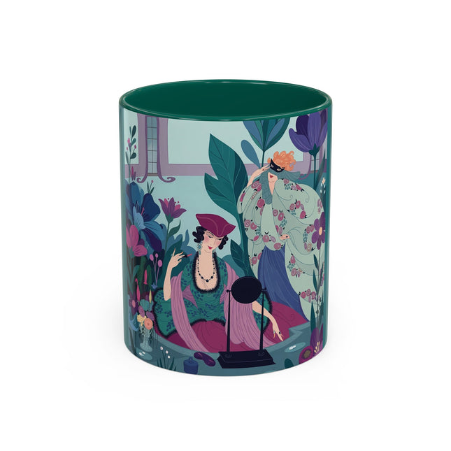 The Ladies Of The Secret Masquerade Colorful Mugs – Art Deco Floral Mystery
