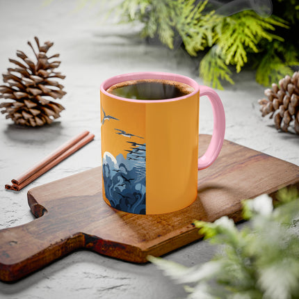 Falcon Mistress Colorful Mugs – Art Deco Majesty & Mythic Freedom