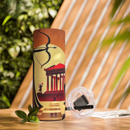 Art Deco Valentine's Romance Skinny Matte Tumbler, 20oz