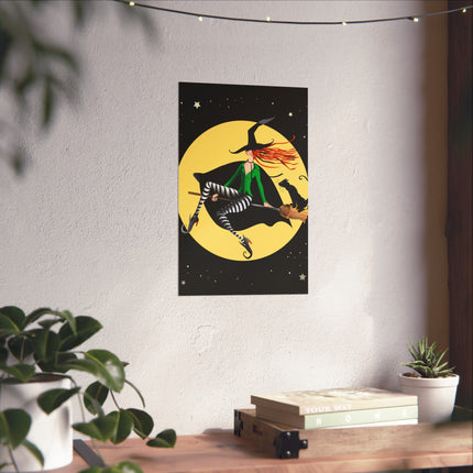 A Witch’s Moonlit Flight Fine Art Posters