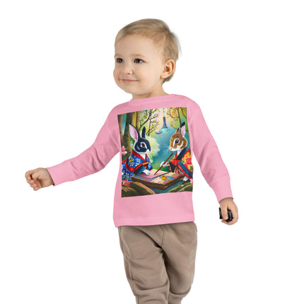Fairy Animals Writing Wishes Toddler Long Sleeve Tee