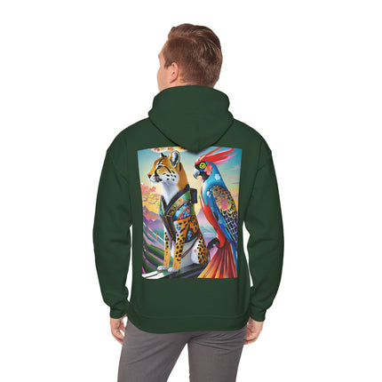 Cheetah and Parrot Cybernetic Duet – Heavy Blend™ Hooded Sweatshirt