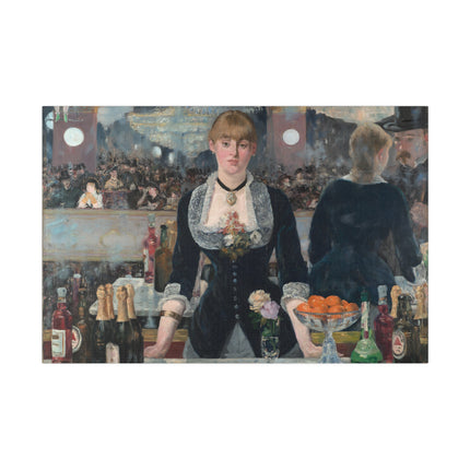 A Bar at the Folies-Bergère by Edouard Manet Matte Canvas, Stretched, 0.75"