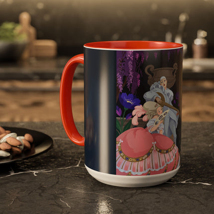 The Moonlit Garden Serenade Colorful Mugs – Art Deco Musical Elegance