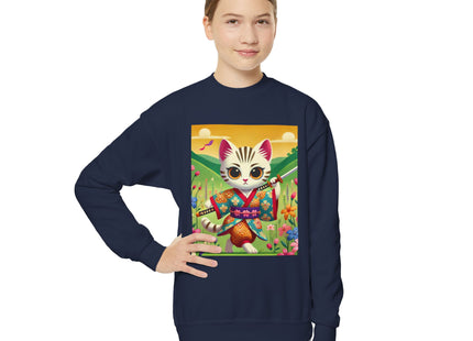 Samurai Kitten Youth Crewneck Sweatshirt