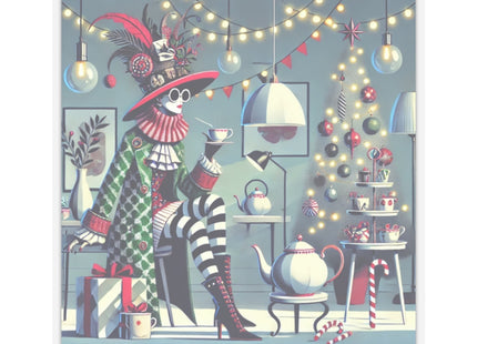 Whimsical Christmas Tea Party Kiss-Cut Stickers (4 Sizes)