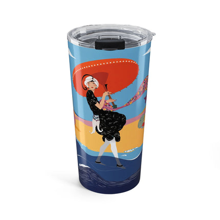 Beachside Promenade 20oz Tumbler – Chic Summer Stroll & Coastal Glamour