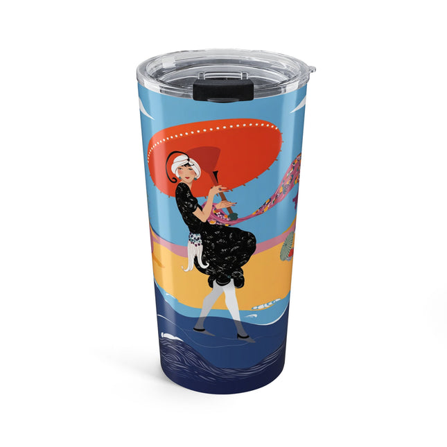 Beachside Promenade 20oz Tumbler – Chic Summer Stroll & Coastal Glamour