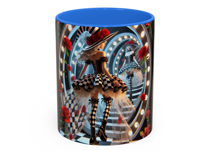 Halloween Witch Through the Mirror Colorful Mugs (11oz, 15oz)