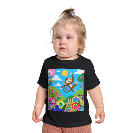 Playful Young Monkey Baby T-Shirt – A World of Joyful Adventure