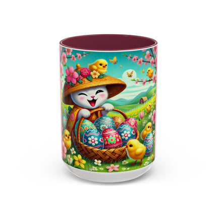 Geisha Kitten’s Easter Delight Colorful Mugs (11oz, 15oz)