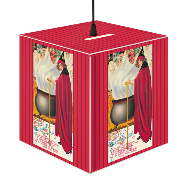 The Hallowe'en Cauldron In the Firelight's Gleam Light Cube Lamp