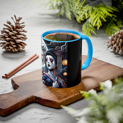 Geisha’s Black Ink Tears Colorful Mugs (11oz, 15oz)