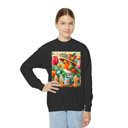 The Little Garden Tender Youth Crewneck Sweatshirt – Sunshine, Sweetness & Blooming Imagination