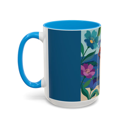 The Lady Of The Golden Horizon Colorful Mugs – Art Deco Coastal Elegance