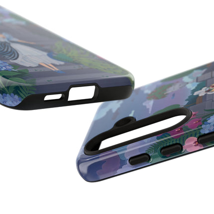 🦚🌸 The Peacock Garden Terrace Phone Case – Art Deco Floral Elegance