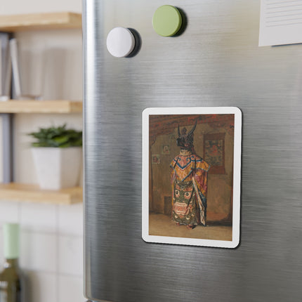 A Buddhist Lama at a Feast at Pemionchi Monastery by Vasily Vereshchagin Die-Cut Magnets (5 Sizes)