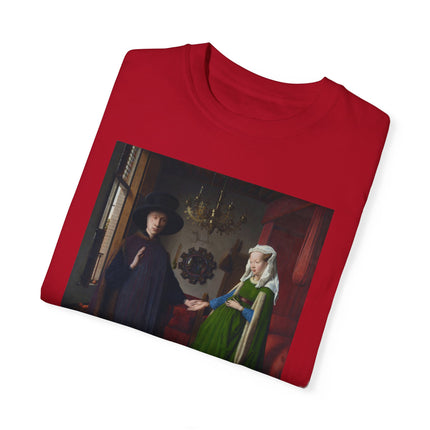 Arnolfini Portrait by Jan Van Eyck Unisex Garment-Dyed T-shirt