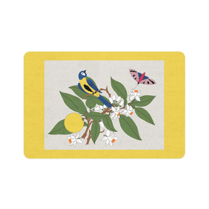 Blue Shrike Blossom Perch Pet Food Mat – Garden Guardian