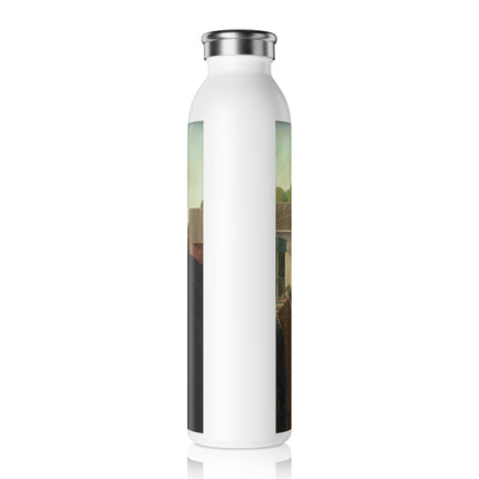 American Gothic by Grant Wood Slim Water Bottle