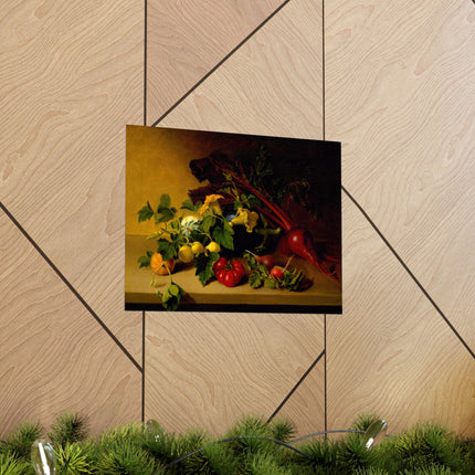 Still Life with Vegetables by James Peale Matte Horizontal Posters