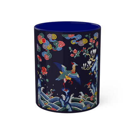 Rank Badge with Mandarin Duck Colorful Mugs, 11oz