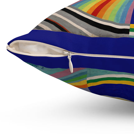 Rythme No. 1 by Robert Delaunay Spun Polyester Square Pillow