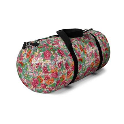 Colorful Flower Pattern by Owen Jones Duffle Bag