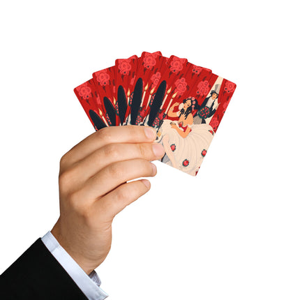 🌹🪞 The Lady Of The Rose Boudoir Playing Cards – Art Deco Floral Glamour