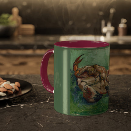 Crab on its Back by Vincent Van Gogh Colorful Mugs, 11oz