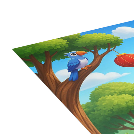 🐼🚙 The Great Garden Road Trip Greeting Card – Whimsical Animal Adventure