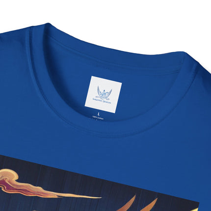 Flame-Winged Horse at Sunset Softstyle T-Shirt
