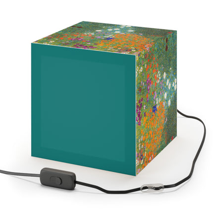 Cottage Garden by Gustav Klimt Light Cube Lamp